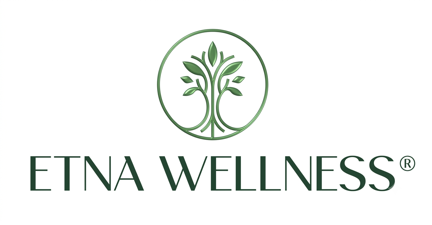 Nuovo logo Etna Wellness versione ufficiale con albero e sette foglie
