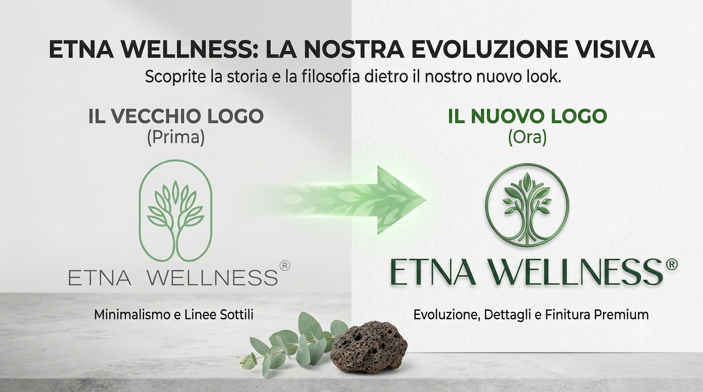 Nuovo logo Etna Wellness: il rebranding del brand di benessere naturale